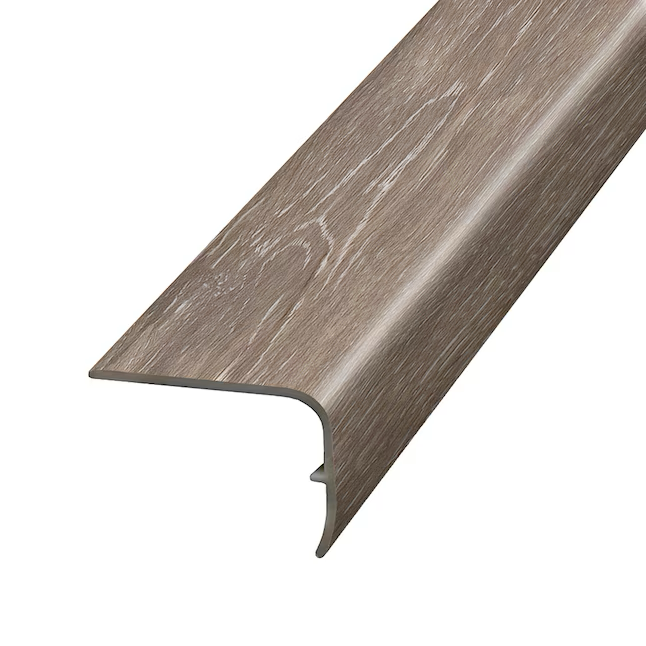 Project Source 1.88-in x 78.7-in x 1.32-in Privet Finished Vinyl Overlap Stair Nosing