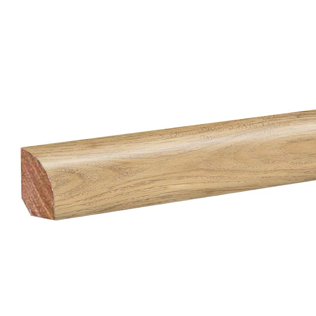 Project Source Jewell Cuarto redondo de madera laminada de 0,62 pulgadas de alto x 0,75 pulgadas de ancho x 94,5 pulgadas de largo