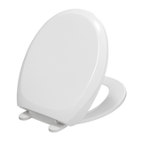 EZ-FLO Plastic White Round Soft Close Toilet Seat