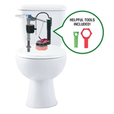 Fluidmaster Universal-Toilettenfüllventil und 3-Zoll-Klappensatz