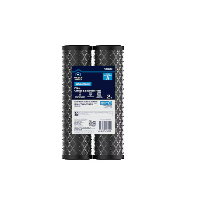 Filtro de repuesto para toda la casa contra sedimentos y partículas según el estándar para toda la casa (WHS) de Project Source (paquete de 2)