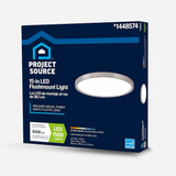 Project Source Temperatura de color ajustable Luz de montaje empotrado LED de níquel de 15 pulgadas, 1 luz