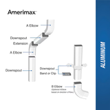 Amerimax Aluminum 3-in Brown Front Elbow