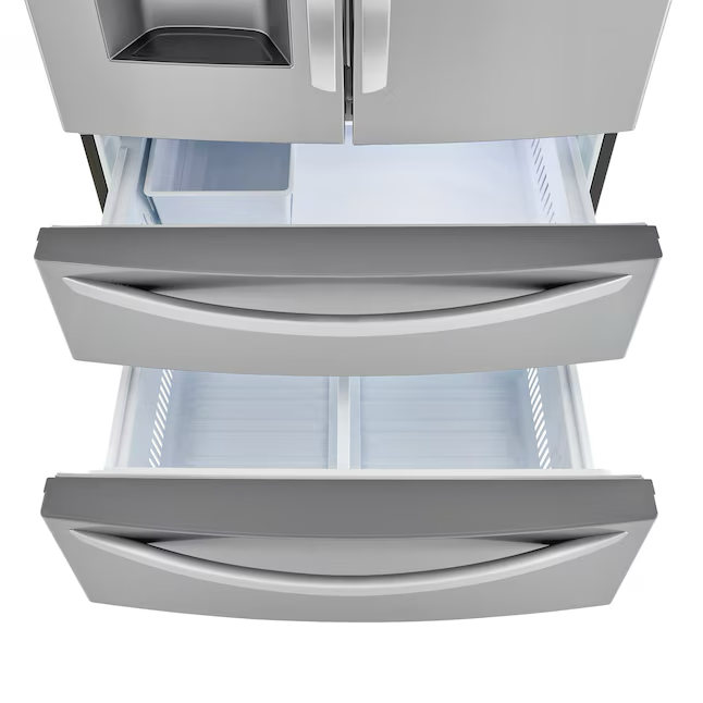 LG Craft Ice Refrigerador inteligente con puerta francesa de 4 puertas, 27.8 pies cúbicos, habilitado para WiFi, con máquina de hielo doble, dispensador de agua y hielo (resistente a huellas dactilares) ENERGY STAR