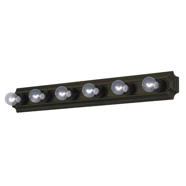 Project Source 36,06-Zoll-Bronze-LED-Schminktischleuchte mit 6 Leuchten