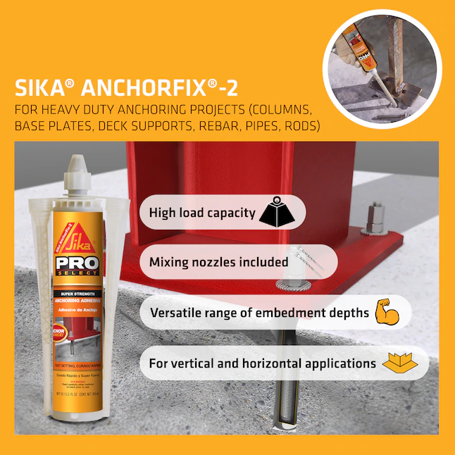 Adhesivo de anclaje Sika (10,1 onzas líquidas)