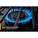Whirlpool 30-in 4 Burners 5-cu ft Self-cleaning Slide-in Natural Gas Range (Fingerprint Resistant Stainless Steel)