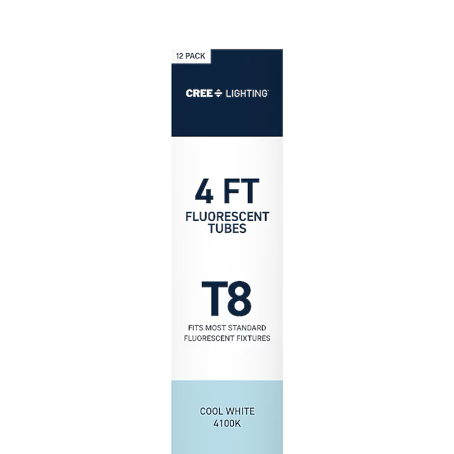 Cree Lighting 32 -Watt EQ T8 Cool white Medium bi-pin base G13 Fluorescent Tube Light Bulb (12-Pack)
