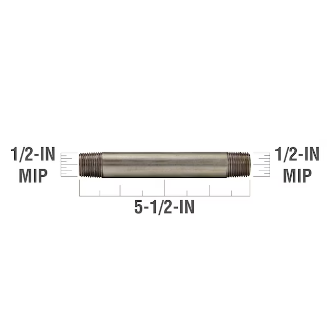 RELIABILT 1/2-in x 5-1/2-in Galvanized Nipple