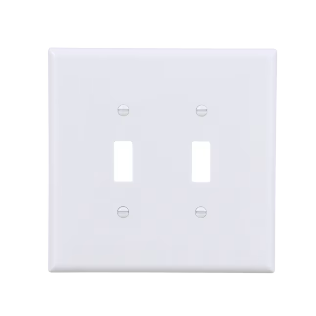 Eaton - Placa de pared para interior de plástico blanco, tamaño jumbo, 2 unidades