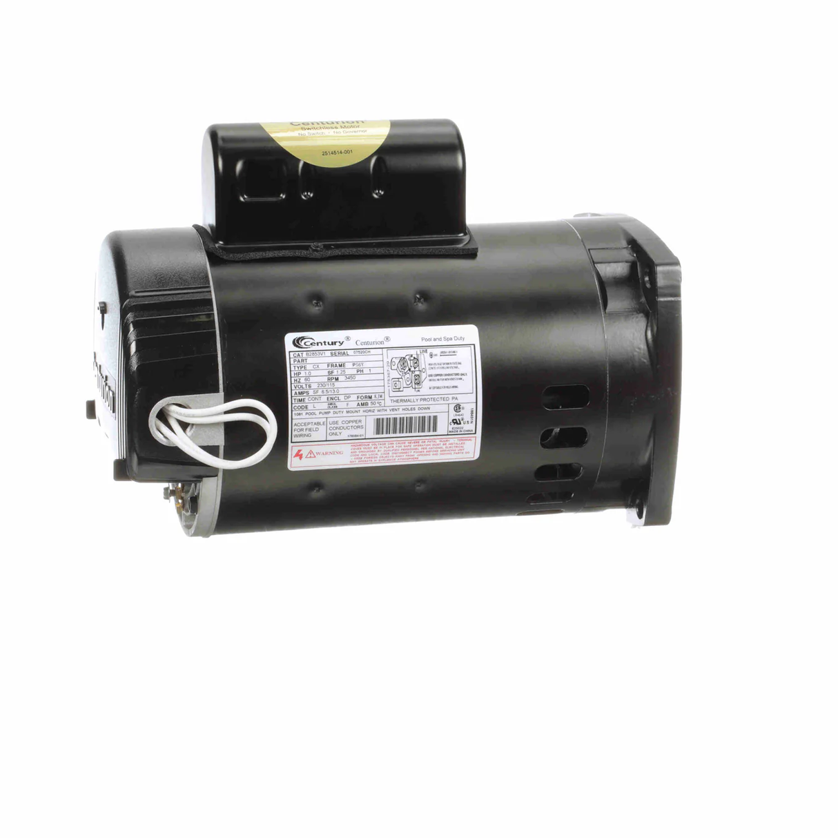 Century B2853 PSC (Permanent Split Capacitor) 6-1/2" Diameter Pool & Spa Pump Motor