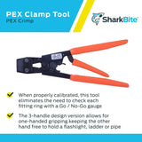 SharkBite PEX 3-Handle Clamp Tool (Orange)