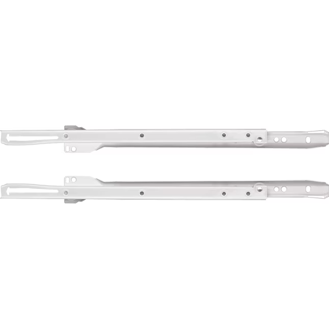 RELIABILT 14-in 3/4 Extension Self-closing Bottom Mount European 50-lb Load Capacity White Drawer Slide 1-Pair (2-Pieces)