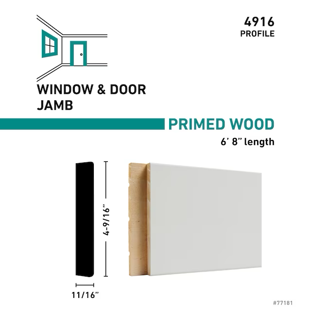 RELIABILT 0.68-in x 36-in x 6.66-ft Primed Pine Door Casing Kit