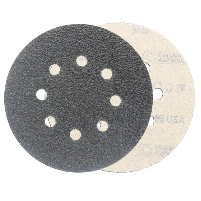 CRAFTSMAN 5 In 8H H/L Cer Disc 36 Grit 8pk 8-Piece Ceramic Alumina 36-Grit Disc Sandpaper
