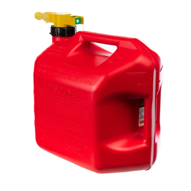 No Spill 5-Gallons Plastic Gasoline Can