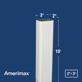 Bajante de aluminio Amerimax de 120 pulgadas, color blanco