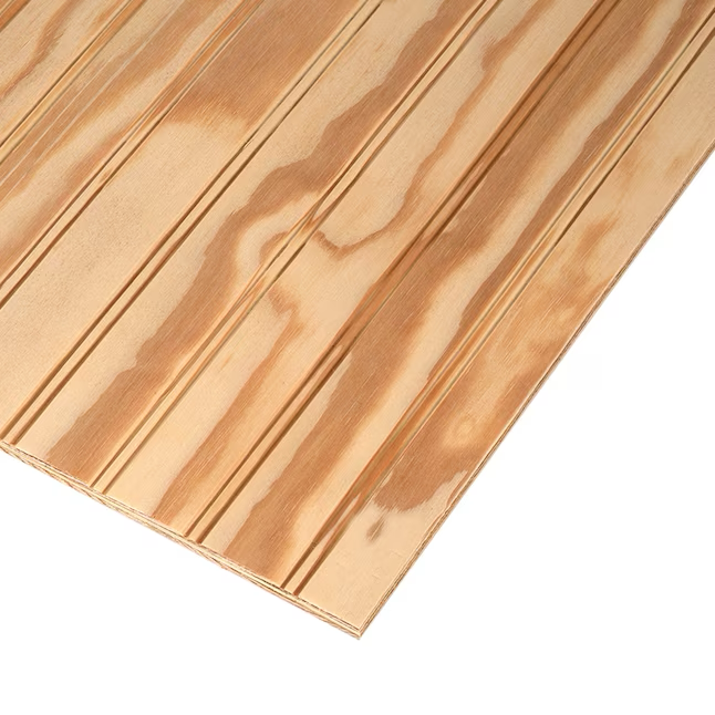 Plytanium Ply-Bead Natural/Rough Sawn 0.3437-in x 48-in x 96-in SYP Plywood Panel Siding