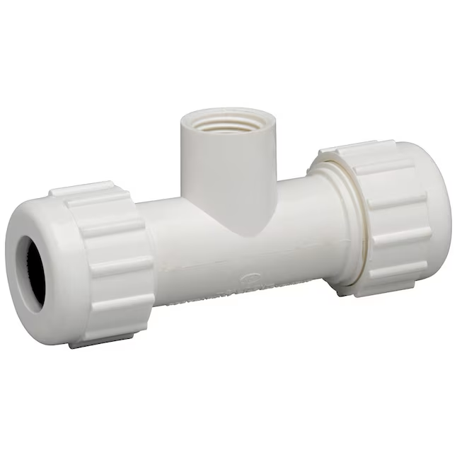 Homewerks Worldwide 1-in Schedule 40 PVC Compression Tee – Saber Sales