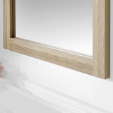 Style Selections Dolton 24-in Natural Oak Undermount Single Sink Bathroom Vanity with White Engineered Marble Top (Mirror Included)