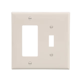 Placa de pared decorativa/de palanca para interiores de policarbonato claro color almendra claro de tamaño mediano de 2 unidades Eaton