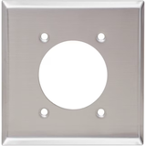 Utilitech 1-Gang Standard Size Stainless Steel Indoor Round Wall Plate