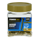 Tornillos epoxi para madera exterior Power Pro #8 x 2 pulgadas (125 por caja)