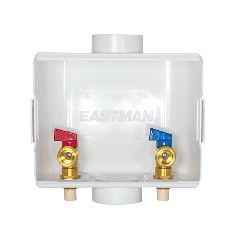 Eastman Center Drain Lavadora Caja de salida - CPVC de 1/2 pulg.