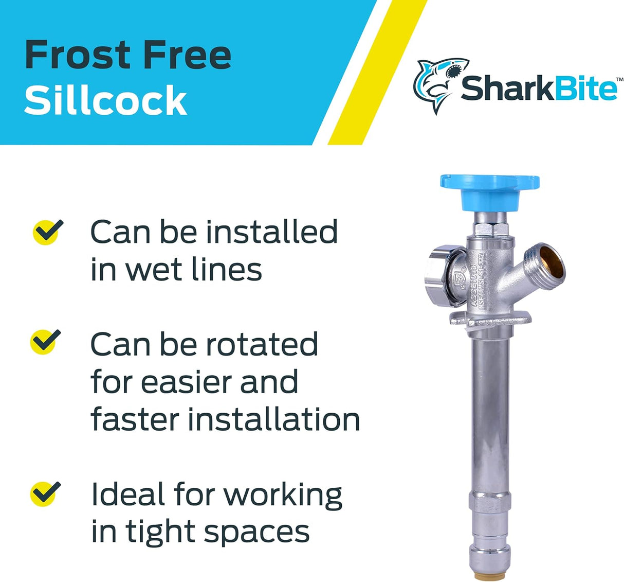 SharkBite Frost Free Sillcock 1/2-in x 3/4-in MHT 4-in