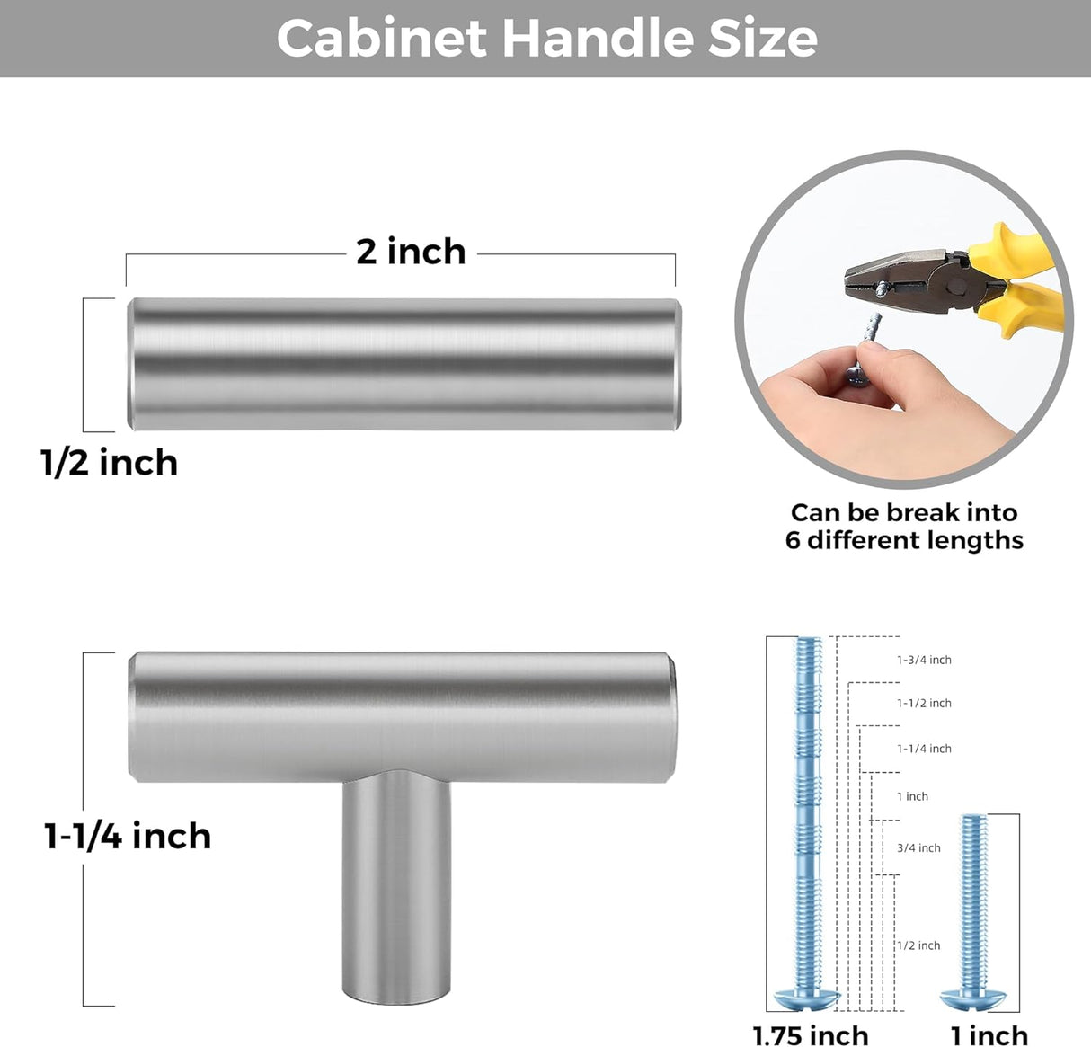 SABER SELECT 2 in. Brushed Nickel Cabinet Pulls (5-Pack)