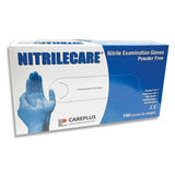 Guantes de examen NitrileCare Premium azules de 4 mil (medianos, paquete de 100)