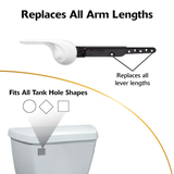 Korky Strong Arm 8-in Front/side/neo-angle Mount White Universal Fit Toilet Lever
