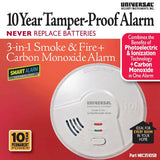 3-in-1 Smoke, Fire and Carbon Monoxide Smart Alarm with 10 Year Sealed Battery