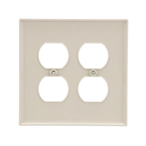 Eaton 2-Gang Midsize Light Almond Polycarbonate Indoor Duplex Wall Plate