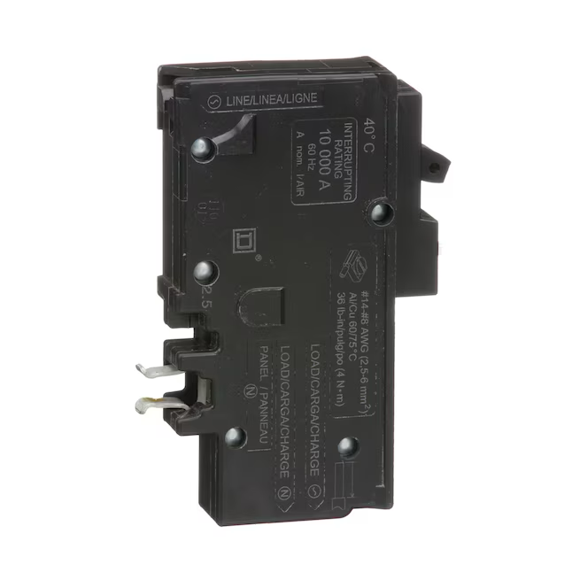 Square D Homeline 15-amp 1-Pole Combination Arc Fault Plug-on Neutral Circuit Breaker
