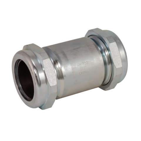 Eastman 1-1/2 in. IPS - 5 in. Length Compression Coupling - Galvanized Long Pattern