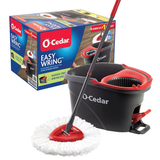 O-Cedar Easy Wring Spin Mop- und Eimersystem mit 3 zusätzlichen Nachfüllungen