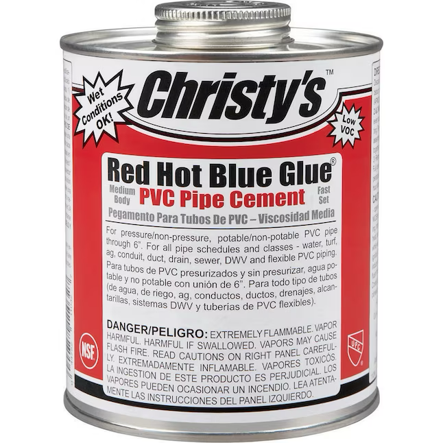 Christy's Red Hot Blue Glue 32-fl oz PVC Cement