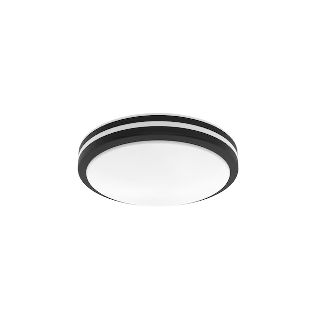 Project Source 1-Light 13-in Matte Black LED Flush Mount Light