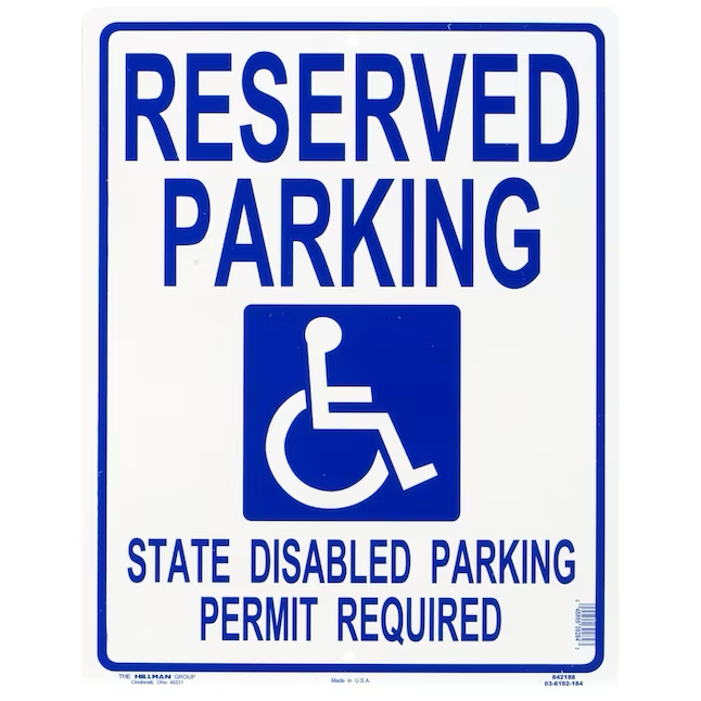 Hillman Sign Center 19-in x 15-in Plastic Parking Lot/Driving Sign