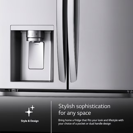 LG Standard Depth MAX 28.6-cu ft 4-Door Smart French Door Refrigerator with Dual Ice Maker, Water and Ice Dispenser (Fingerprint Resistant) ENERGY STAR