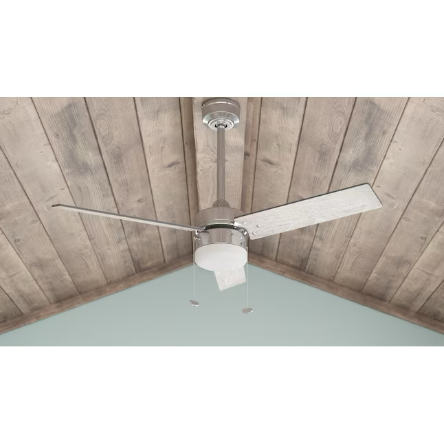 Harbor Breeze Vue Ventilador de techo interior de níquel cepillado de 44 pulgadas con luz (3 aspas)