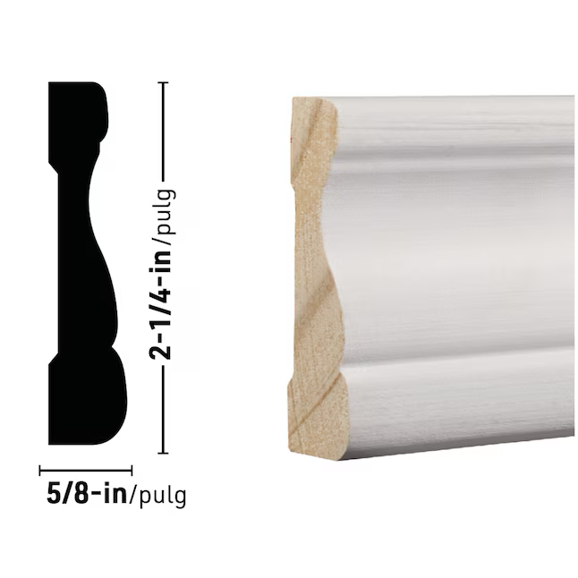 RELIABILT 5/8-in x 2-1/4-in x 7-ft Primed Pine Acol Casing