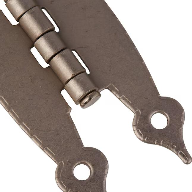 RELIABILT 180-Degree Flush Surface Satin Nickel Cabinet Hinge, 1 Pair (2-Pieces)