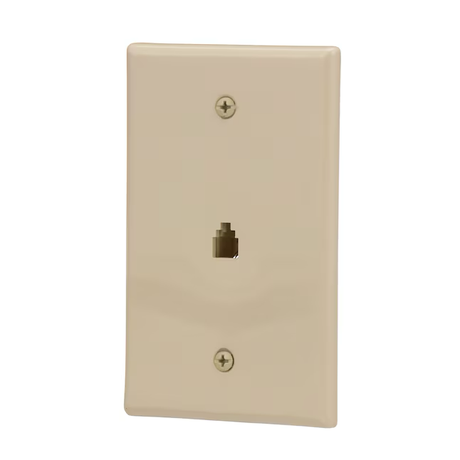 Eaton 1-Gang Midsize Ivory Thermoplastic Indoor Wall Plate