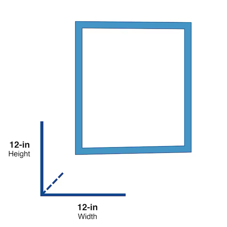 Style Selections Azulejo de pared adhesivo de vidrio espejado transparente de 12 x 12 pulgadas (6 pies cuadrados/caja)