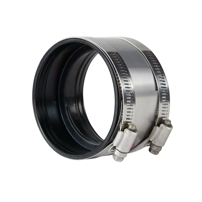 Fernco 3-in. Shielded Specialty Coupling for Sewer, Drain, Waste, and Vent Piping - Quick and Easy Connection - Rustproof Stainless Steel Clamps