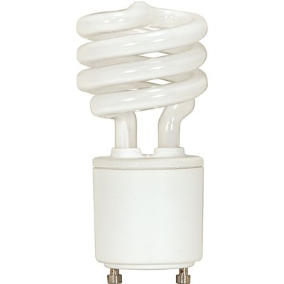 Satco 60-Watt Equivalent T2 Bi Pin GU24 Base CFL Light Bulb, Cool White
