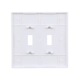 Eaton 2-Gang Jumbo Size White Plastic Indoor Toggle Wall Plate