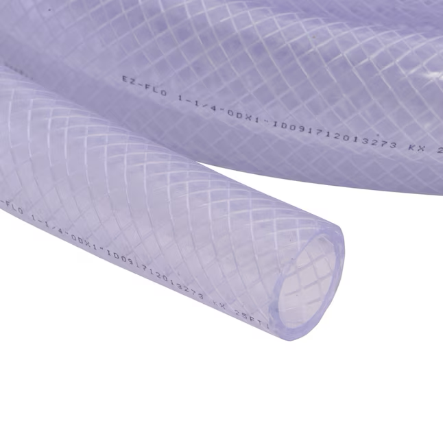 EZ-FLO 1-in Inner Diameter PVC Reinforced Braided Vinyl Tubing (By-the-Foot)